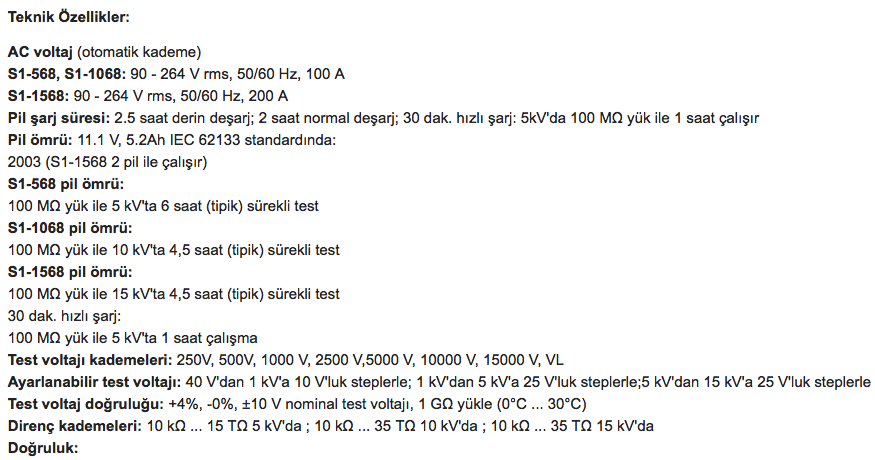 Megger S1-1068 Dijital İzolasyon Test Cihazı